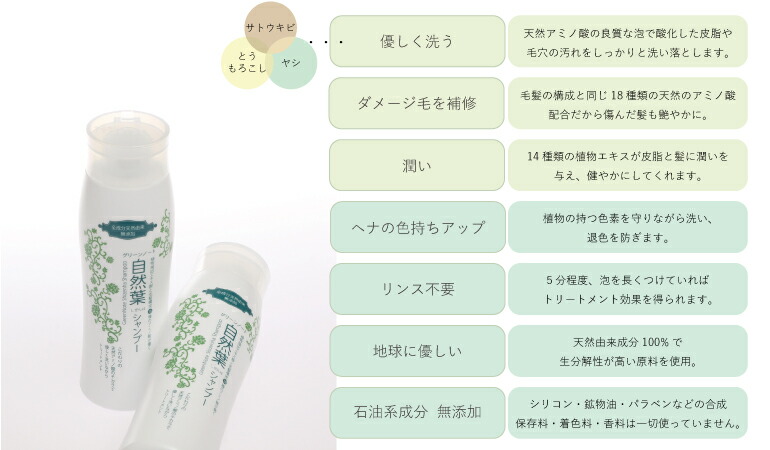 Green Note（グリーンノート）自然葉シャンプー 300ml | sowat by