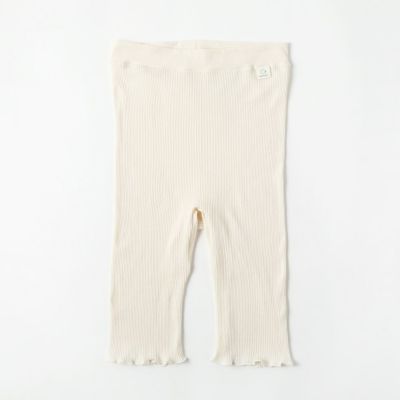 hinna（ヒンナ）ふわリブ オーガニックコットン 3分丈ボトム